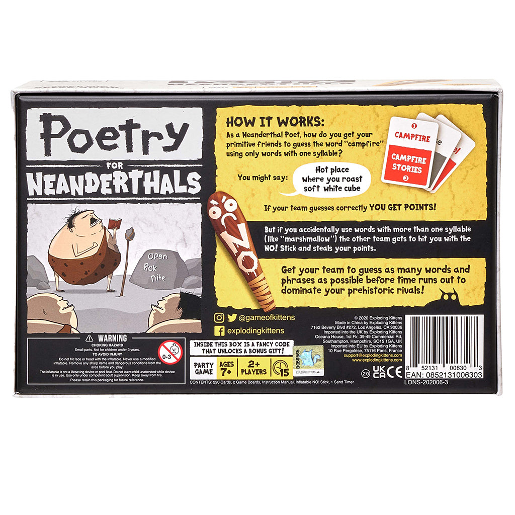 Poetry for Neanderthals - Bards & Cards