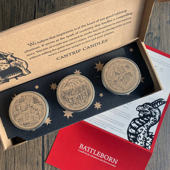 Cantrip Candles Adventure Triptych (3-Pack) - Bards & Cards