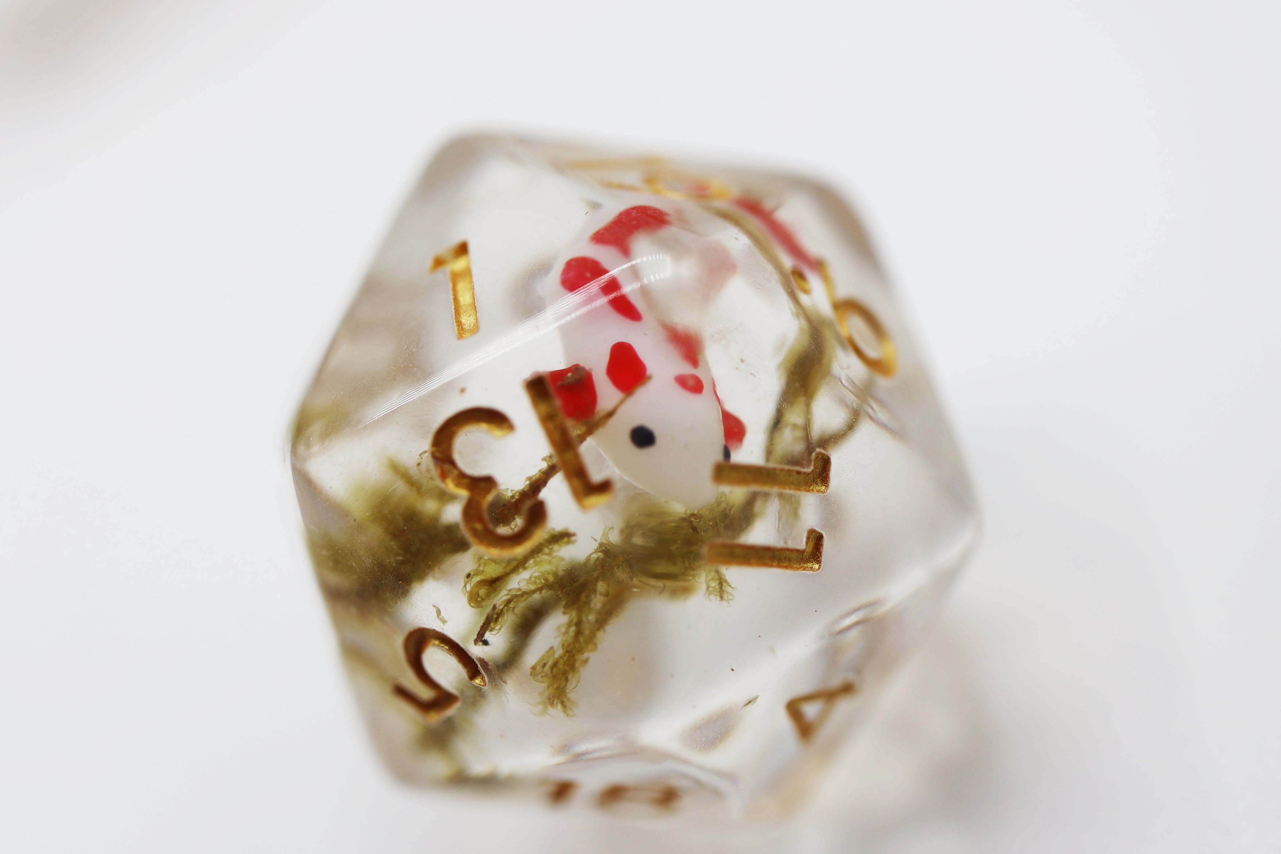 Red Koi Fish RPG Dice Set - Bards & Cards