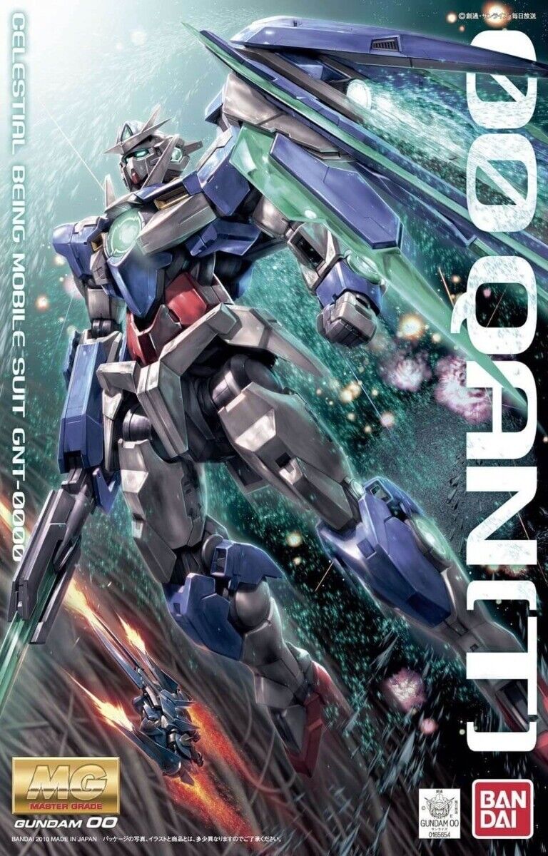 Bandai MG 1/100 00 Qan[T] Gundam Plastic Model Kit - Bards & Cards