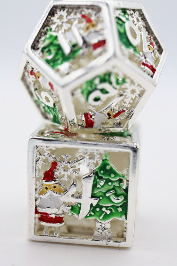 Silver Bells - Metal RPG Dice Set - Bards & Cards