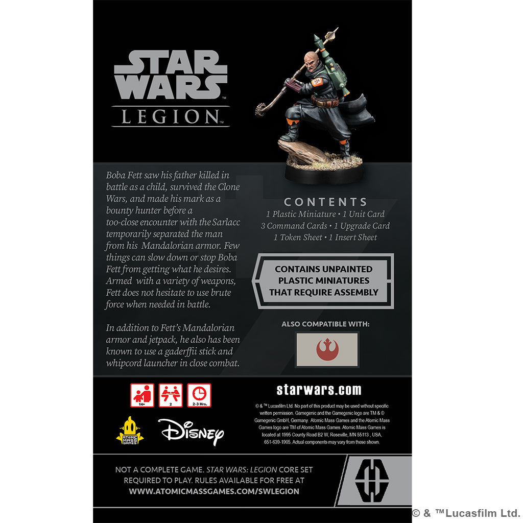 Star Wars Legion: Boba Fett (Daimyo) Operative Expansion - Bards & Cards