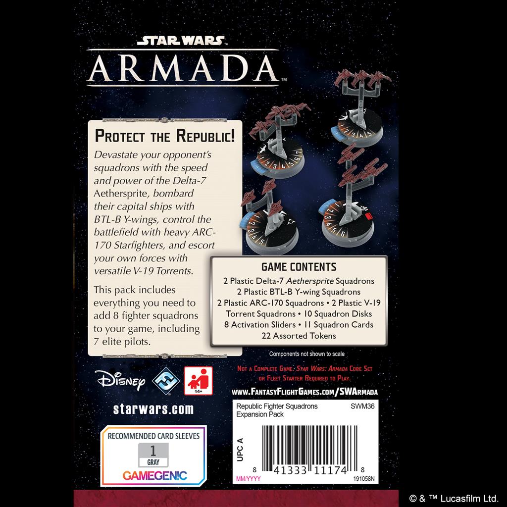 Star Wars: Armada - Republic Fighter Squadrons - Bards & Cards