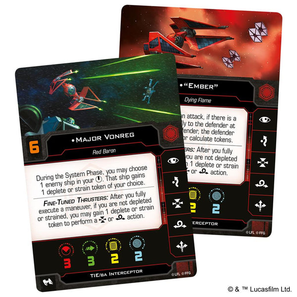 X-Wing 2nd Edition: Major Vonreg's TIE - Bards & Cards