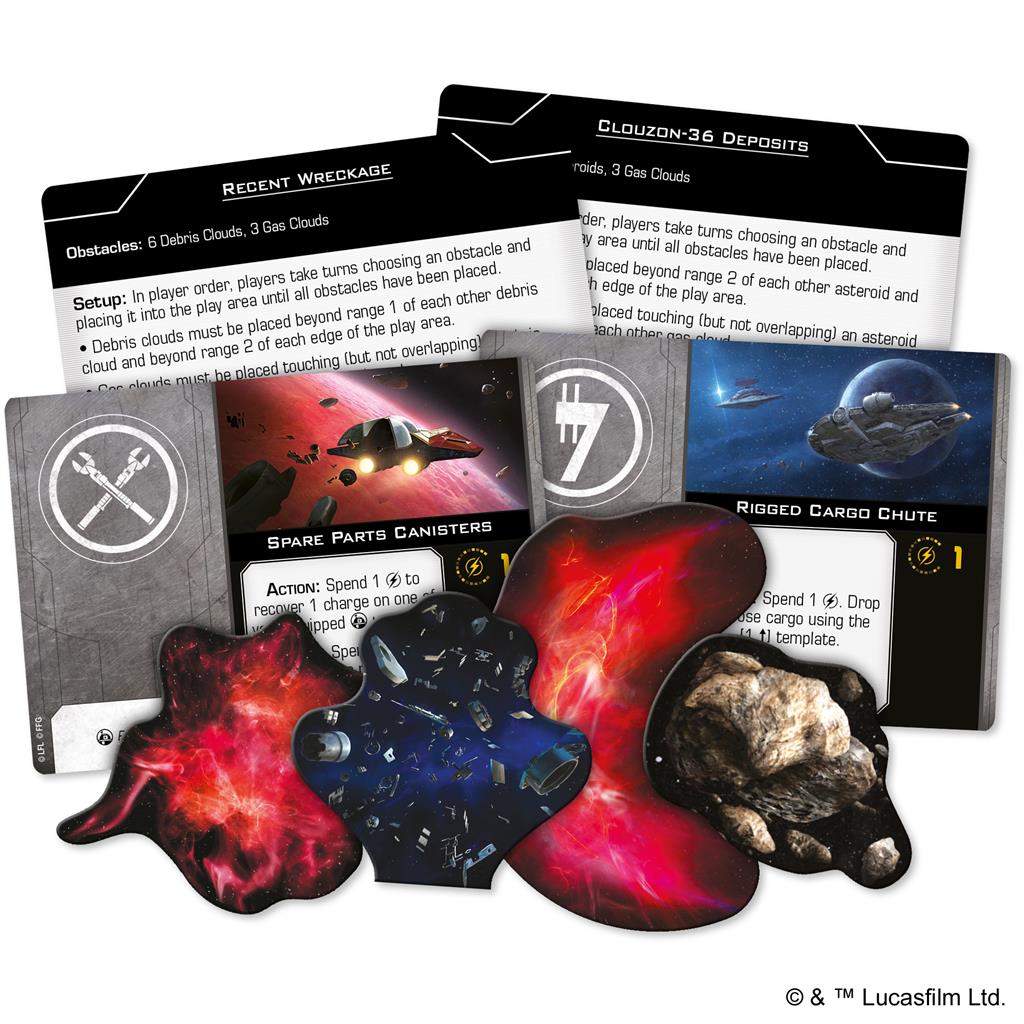 X-Wing 2nd Edition: Never Tell Me The Odds Obstacles Pack - Bards & Cards