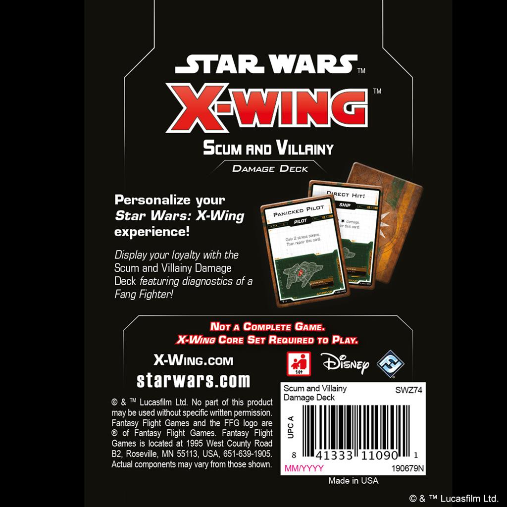 X-Wing 2nd Edition: Scum and Villainy Damage Deck - Bards & Cards