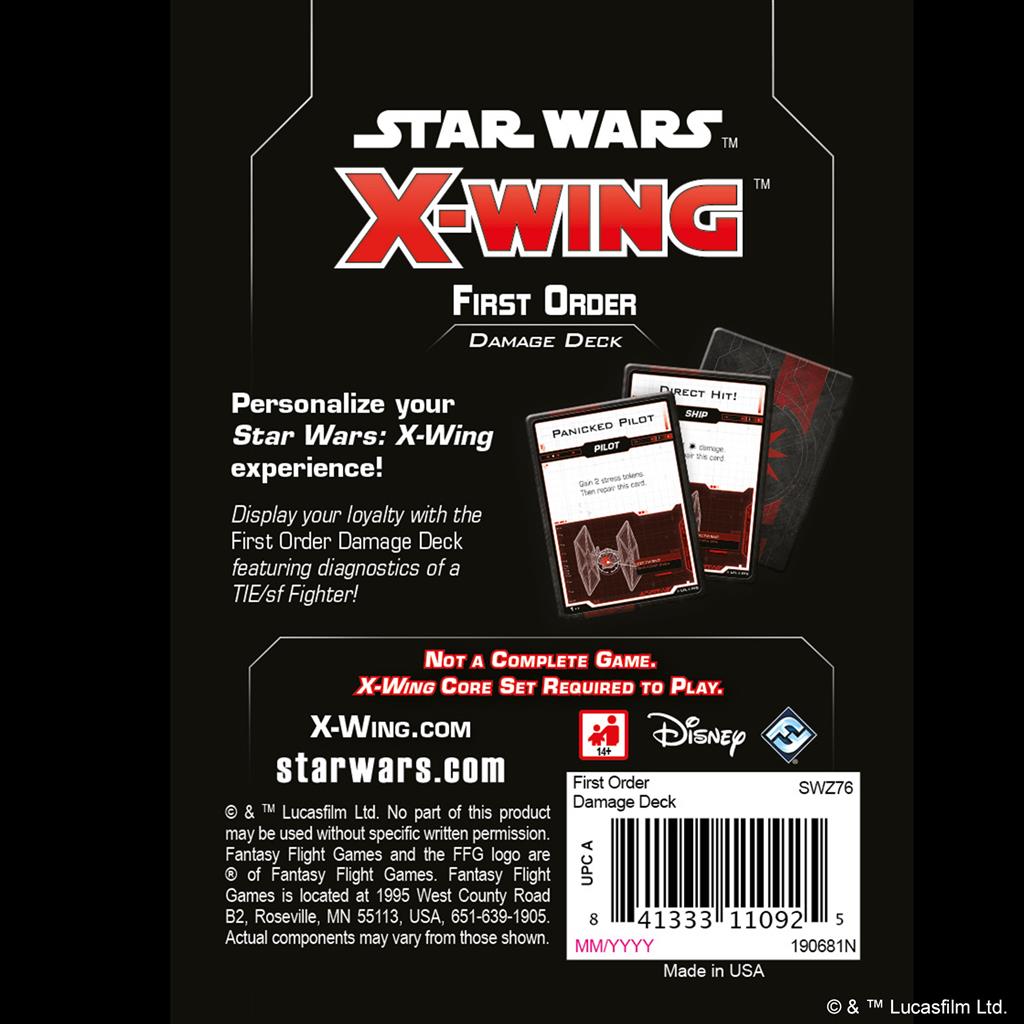 X-Wing 2nd Edition: First Order Damage Deck - Bards & Cards