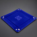 Metallic Dice Games Velvet Folding Dice Tray with Leather Backing 10" x 10" - Bards & Cards