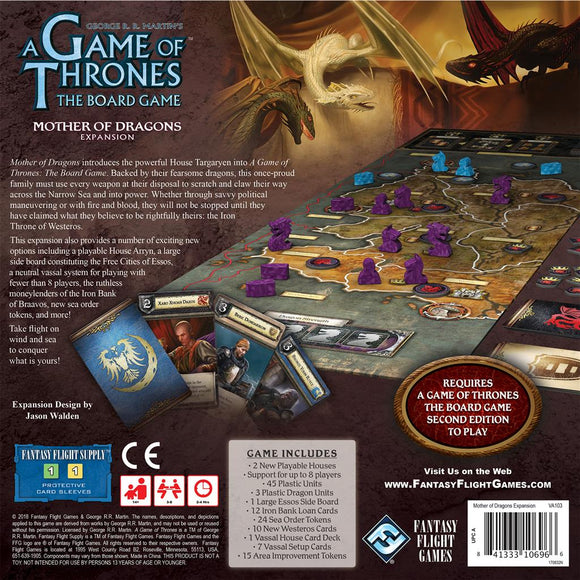 A Game of Thrones Boardgame Mother of Dragons Expansion - Bards & Cards