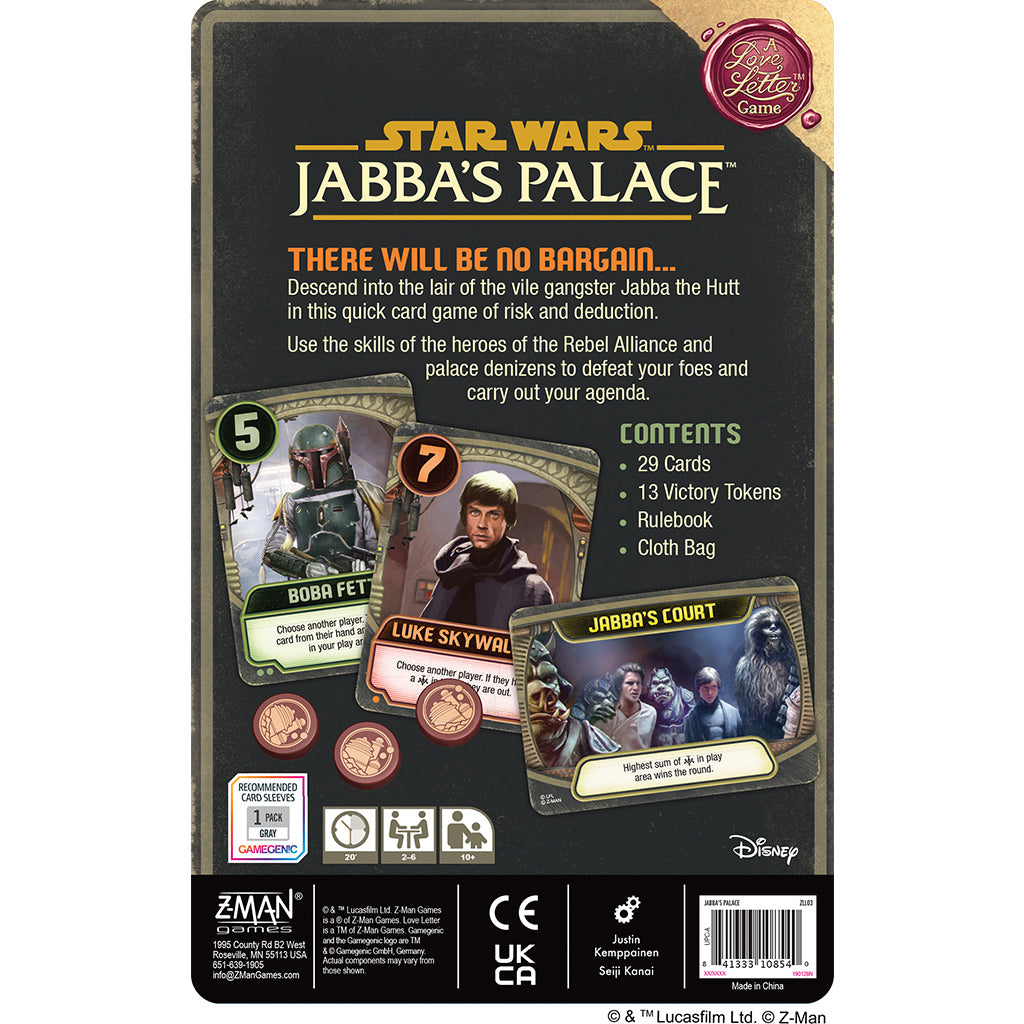 Jabba's Palace: A Love Letter Game - Bards & Cards